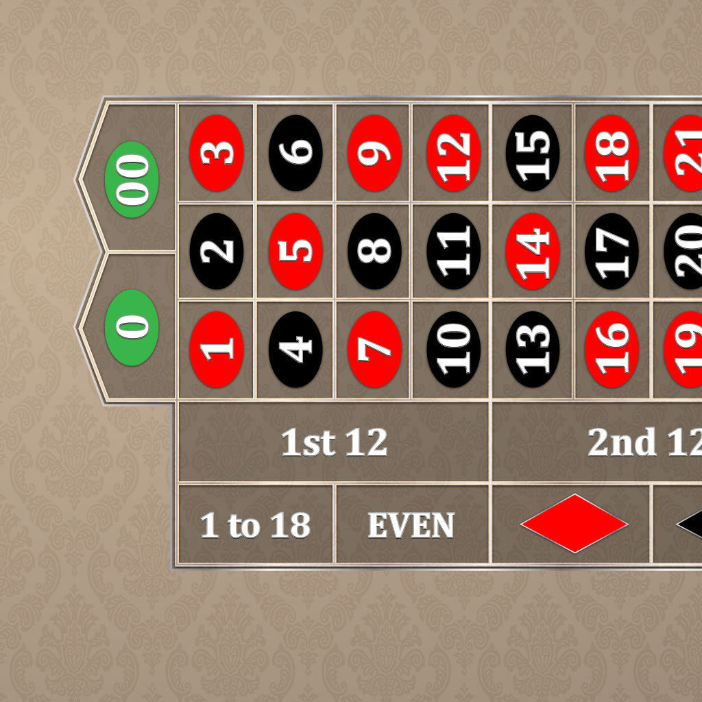 Classic Roulette Layout - TAN - Casino Supply - 1