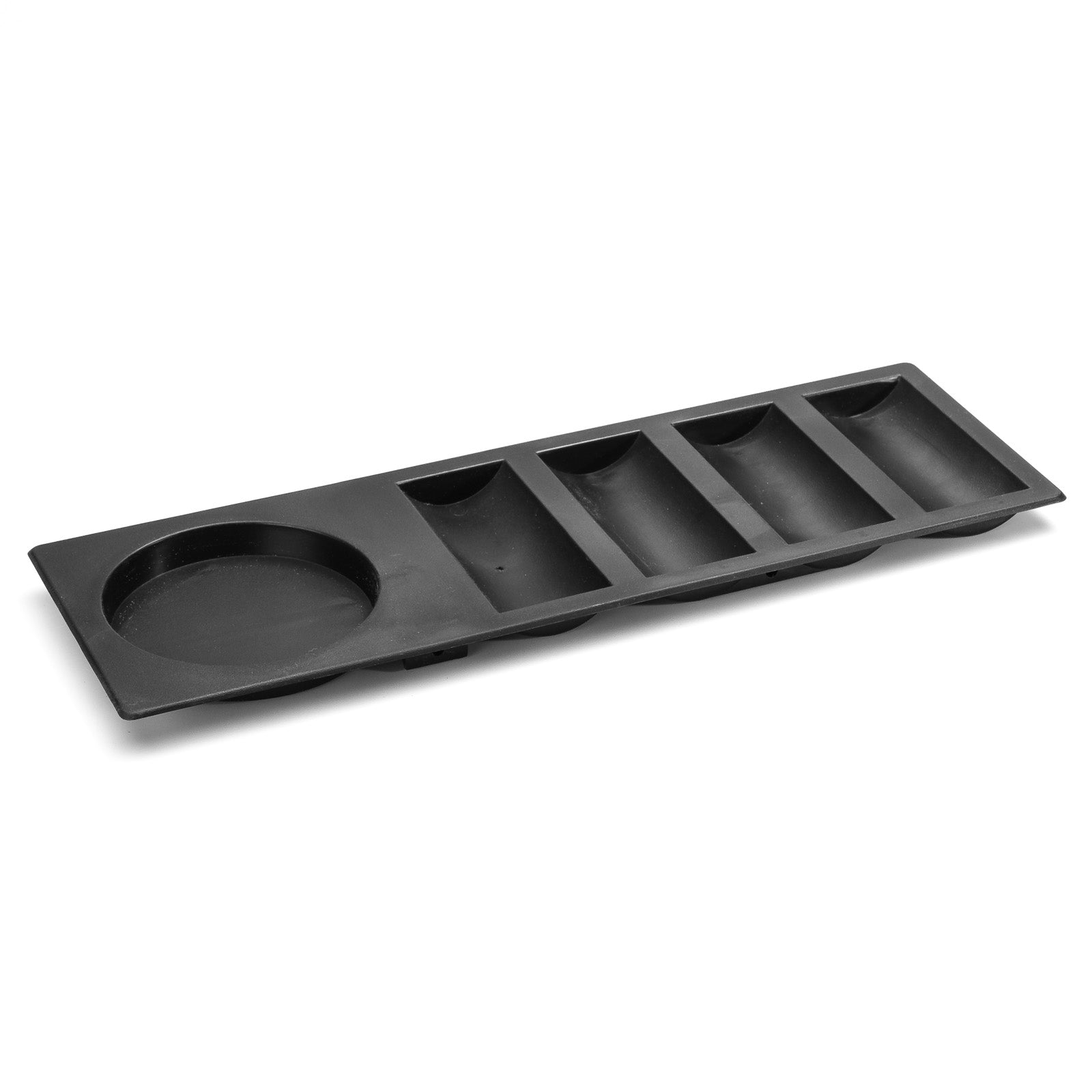 Black Straight Insert Poker Chip Tray with Cup Holder (4 Row / 100 chip)
