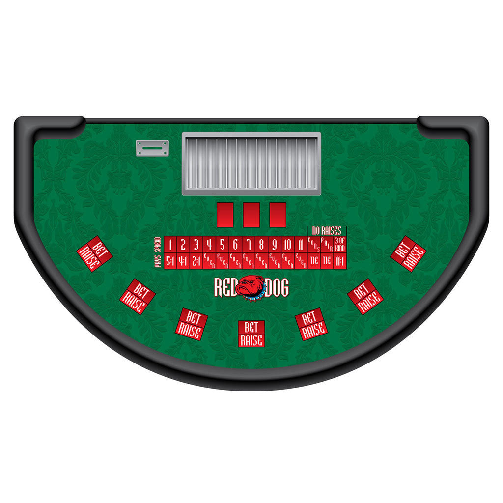 Monaco - Red Dog Table Layout - GREEN - Casino Supply - 1