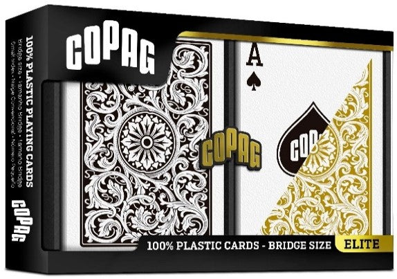 Copag 1546 Black &amp; Gold Narrow - Regular Index Playing Cards