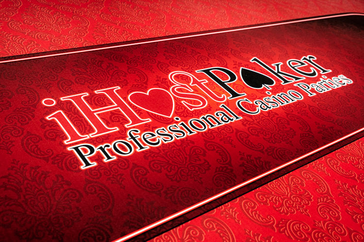 custom red poker layout