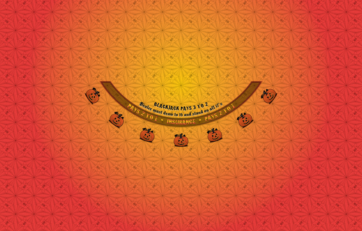 Halloween Blackjack Layout - Pumpkin