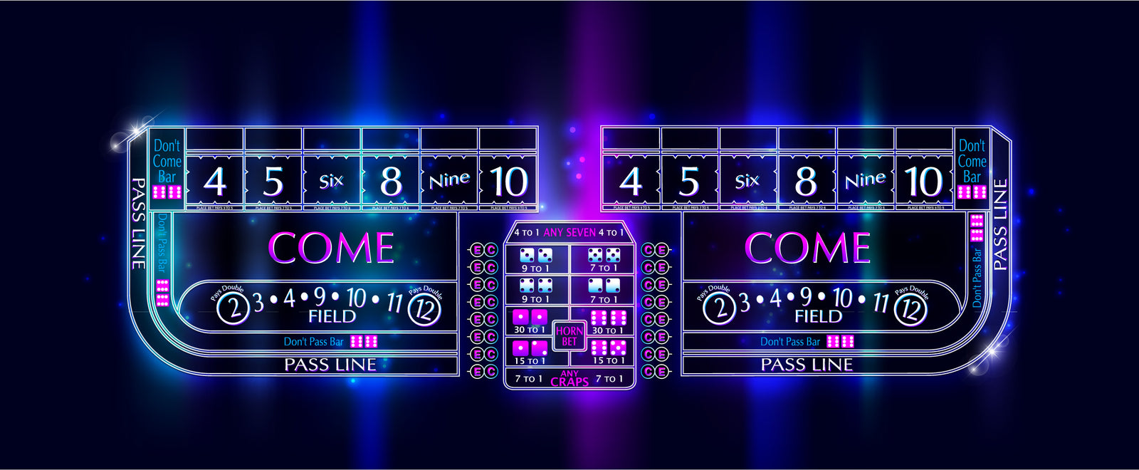 Limelight Craps Layout