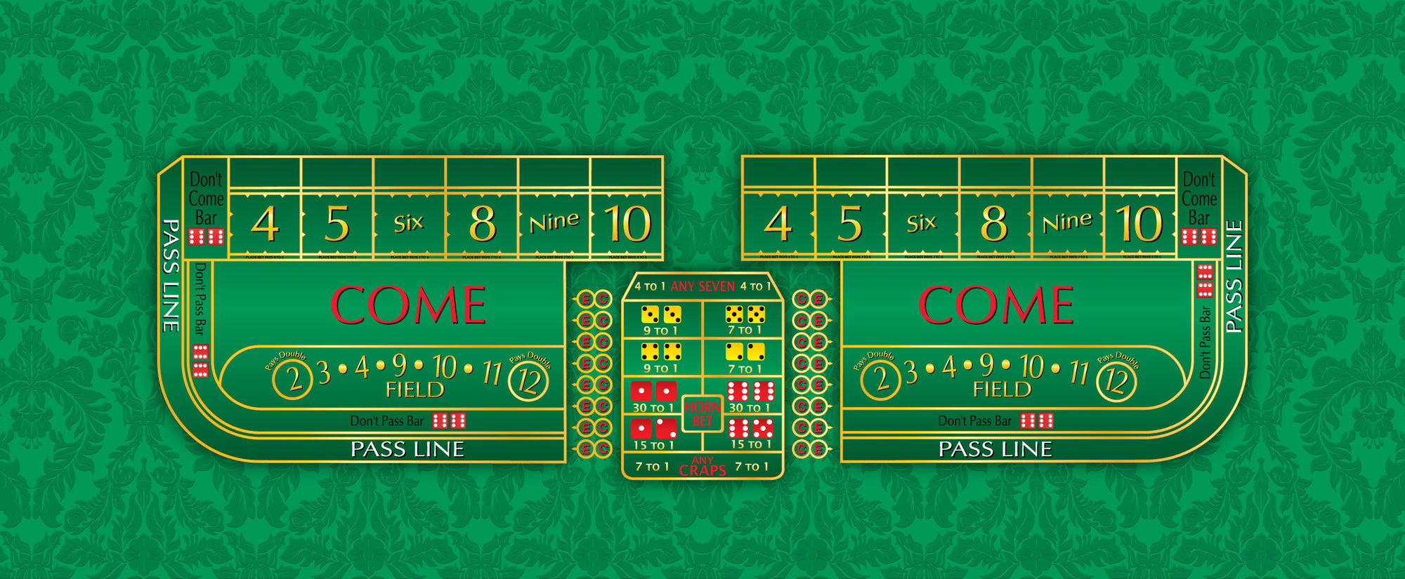 Monaco - Craps Layout