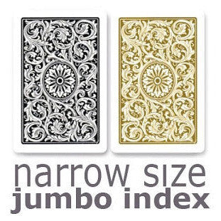 Copag 1546 Black & Gold Narrow - Jumbo Index  Playing Cards - Casino Supply