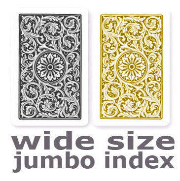 Copag 1546 Black &amp; Gold Wide -Jumbo Index Playing Cards