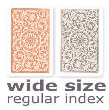 Copag 1546  Orange & Brown Wide - Regular Index Playing Cards