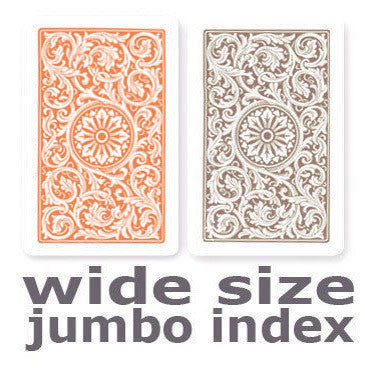 Copag 1546  Orange &amp; Brown Wide - Jumbo Index Playing Cards