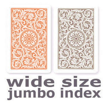 Copag 1546  Orange & Brown Wide - Jumbo Index Playing Cards