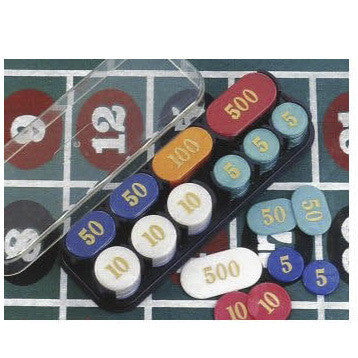 Poker Chips with Rack - Simulated Pearl 200 pcs. - Casino Supply
