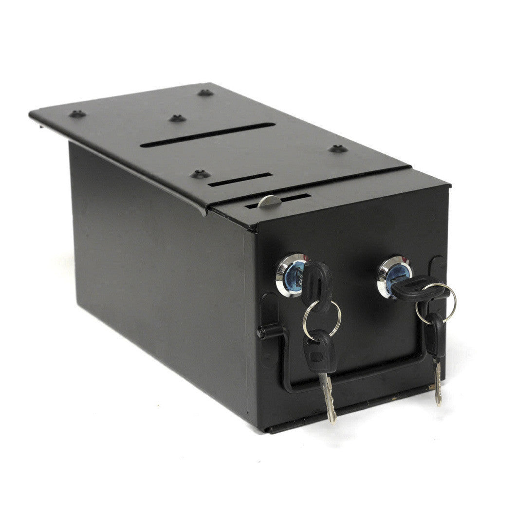 Homestyle Drop Box  w/2 Locks &amp; Locking Top Plate - Casino Supply - 1