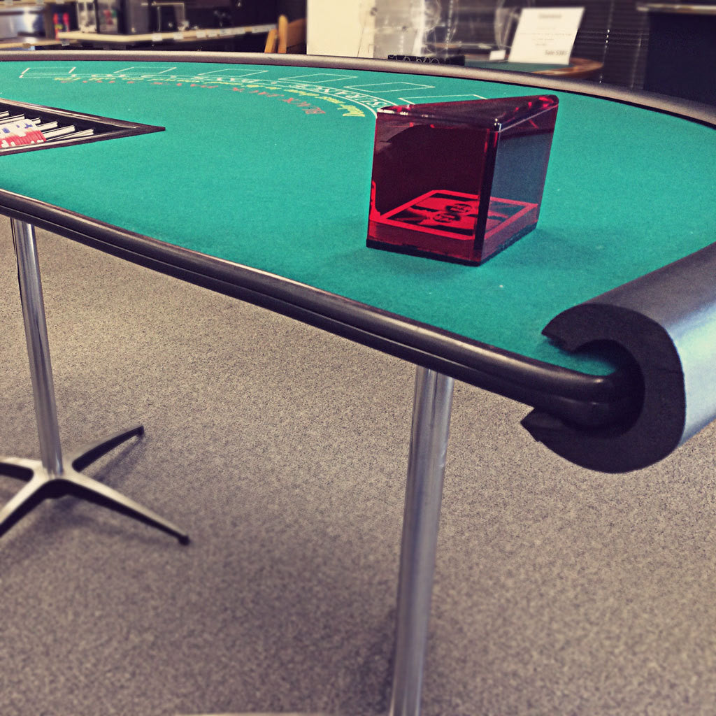 Black Plastic Vinyl Table Edge Molding (per ft) - non returnable - Casino Supply - 2