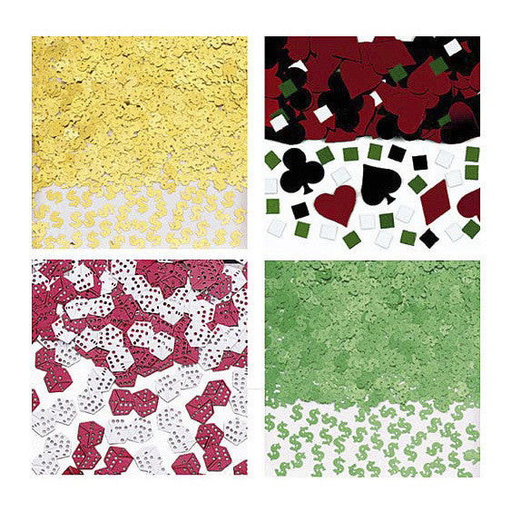 Roll the Dice Multi Pack Metallic Confetti - 1 oz. - Casino Supply