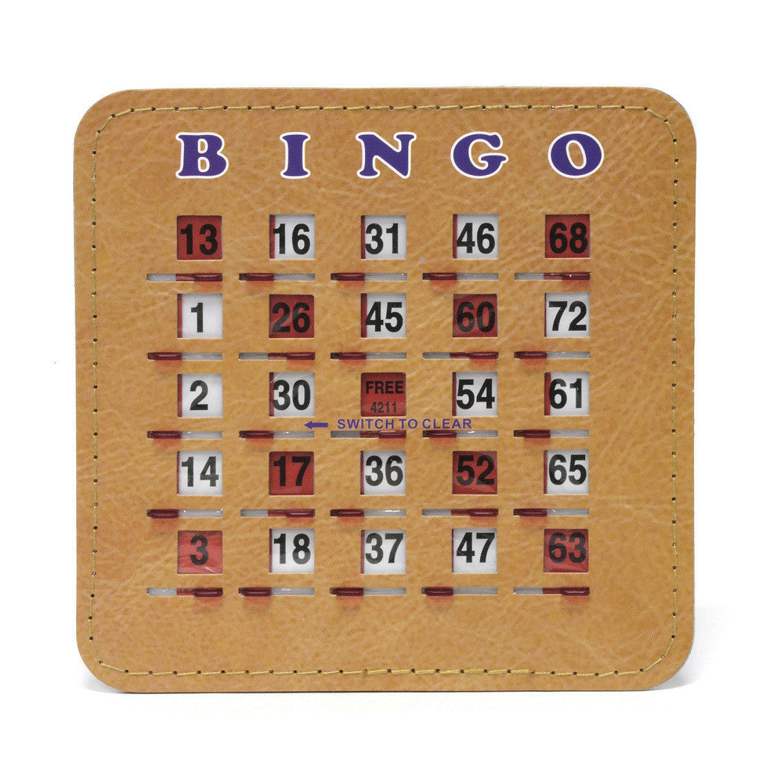 Senior Friendly Tabbed Quick Clear Stitched 5 Ply Bingo Shutter Slide Cards - Casino Supply