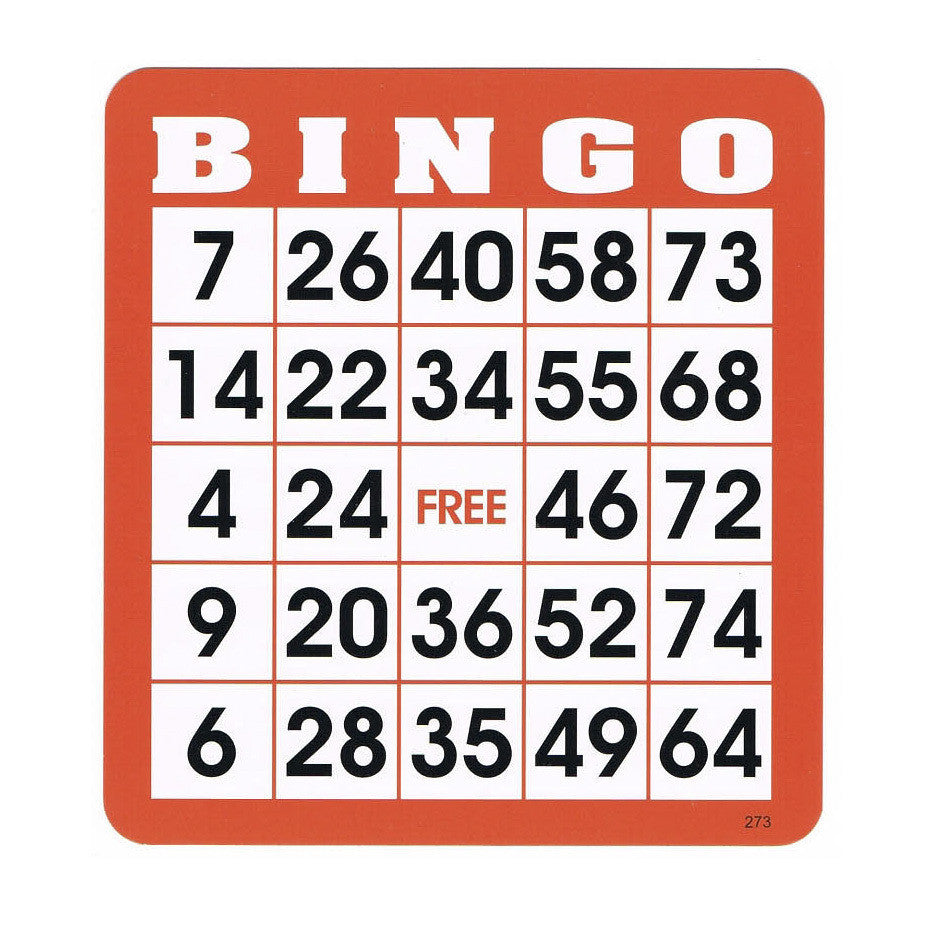 Reusable Bingo Cards (Pkg. 100) - Casino Supply
