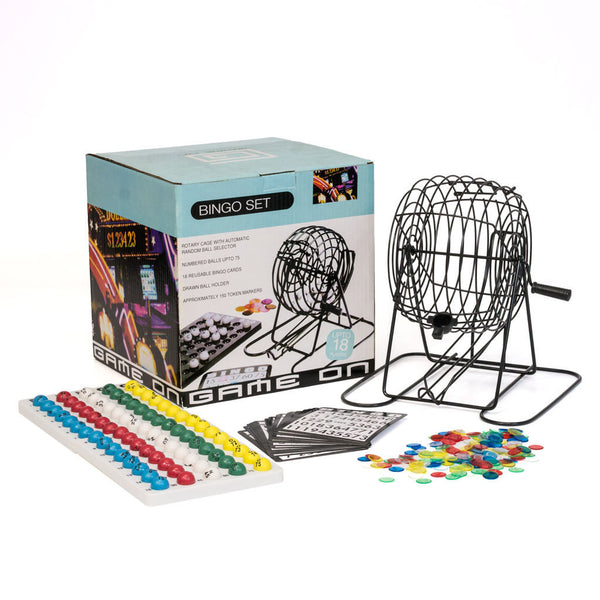 Bingo Rack Large Metal Party Bingo Cage Set (Rubberized) large metal bingo cage
