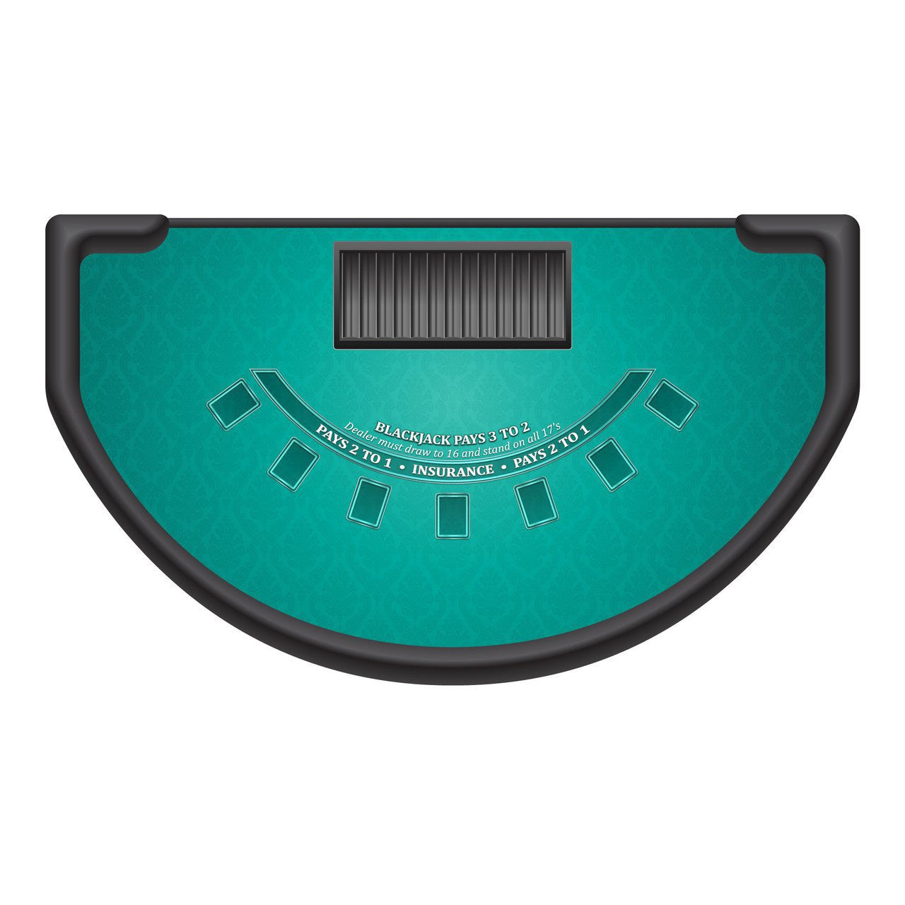 Classic Blackjack Layout - TEAL - Casino Supply
