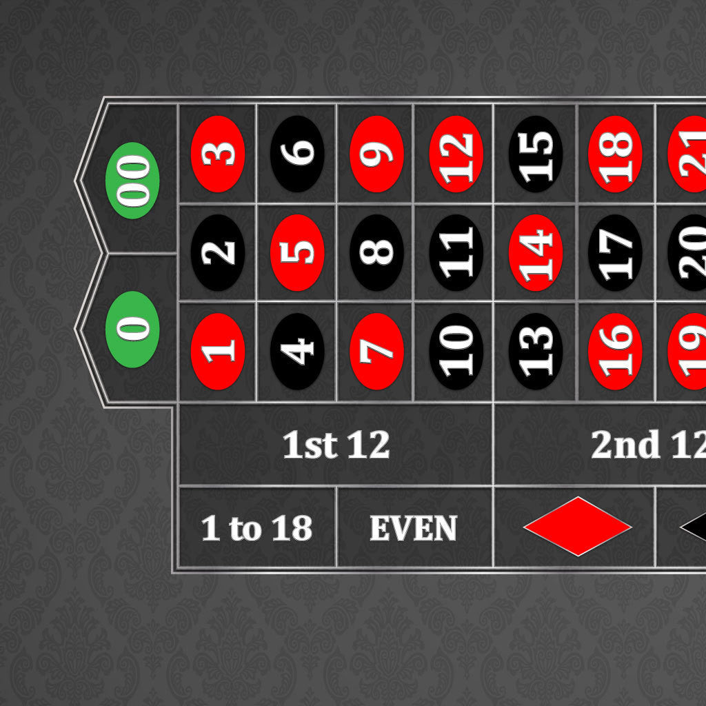 Classic Roulette Layout - BLACK - Casino Supply - 1