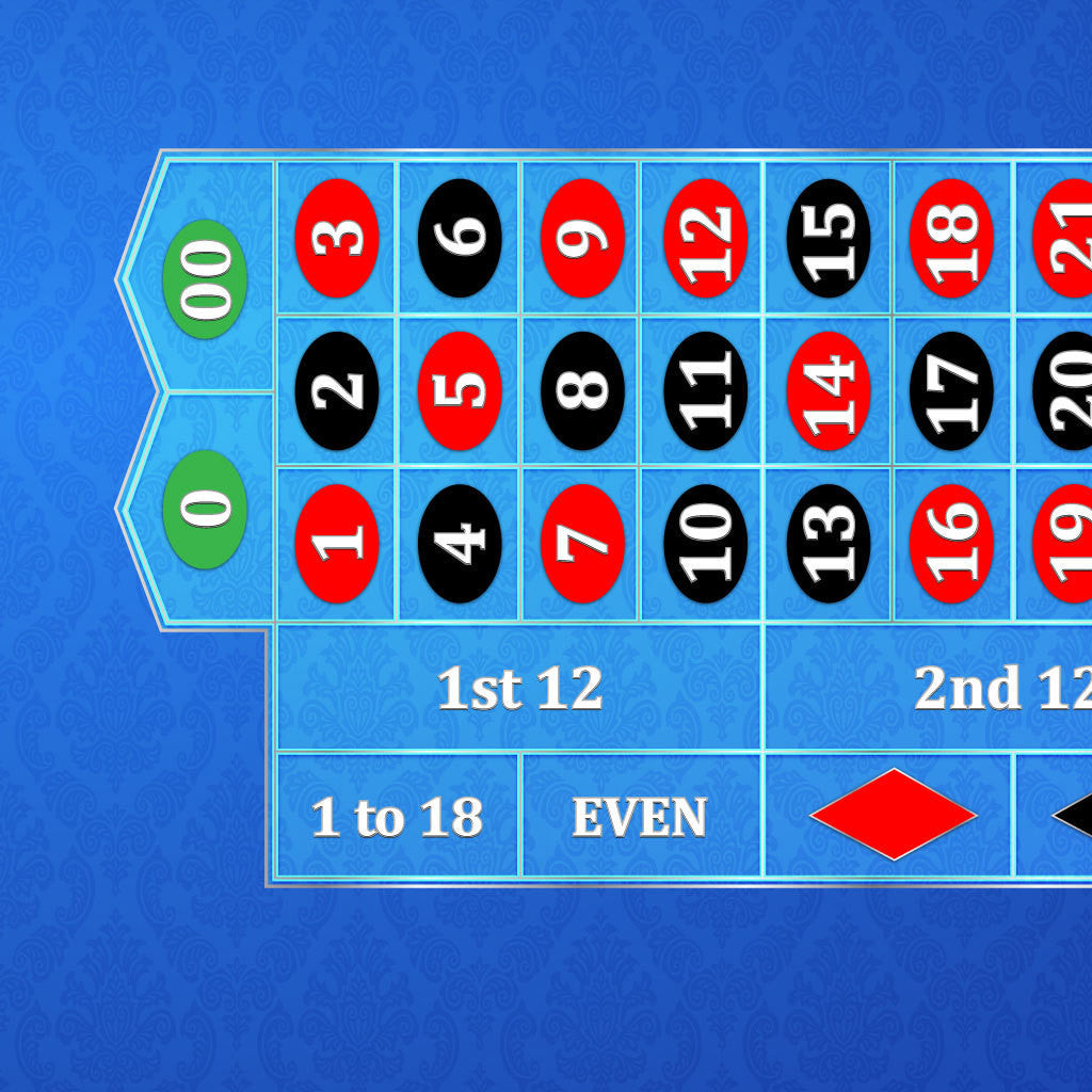 Classic Roulette Layout - DARK BLUE - Casino Supply - 1