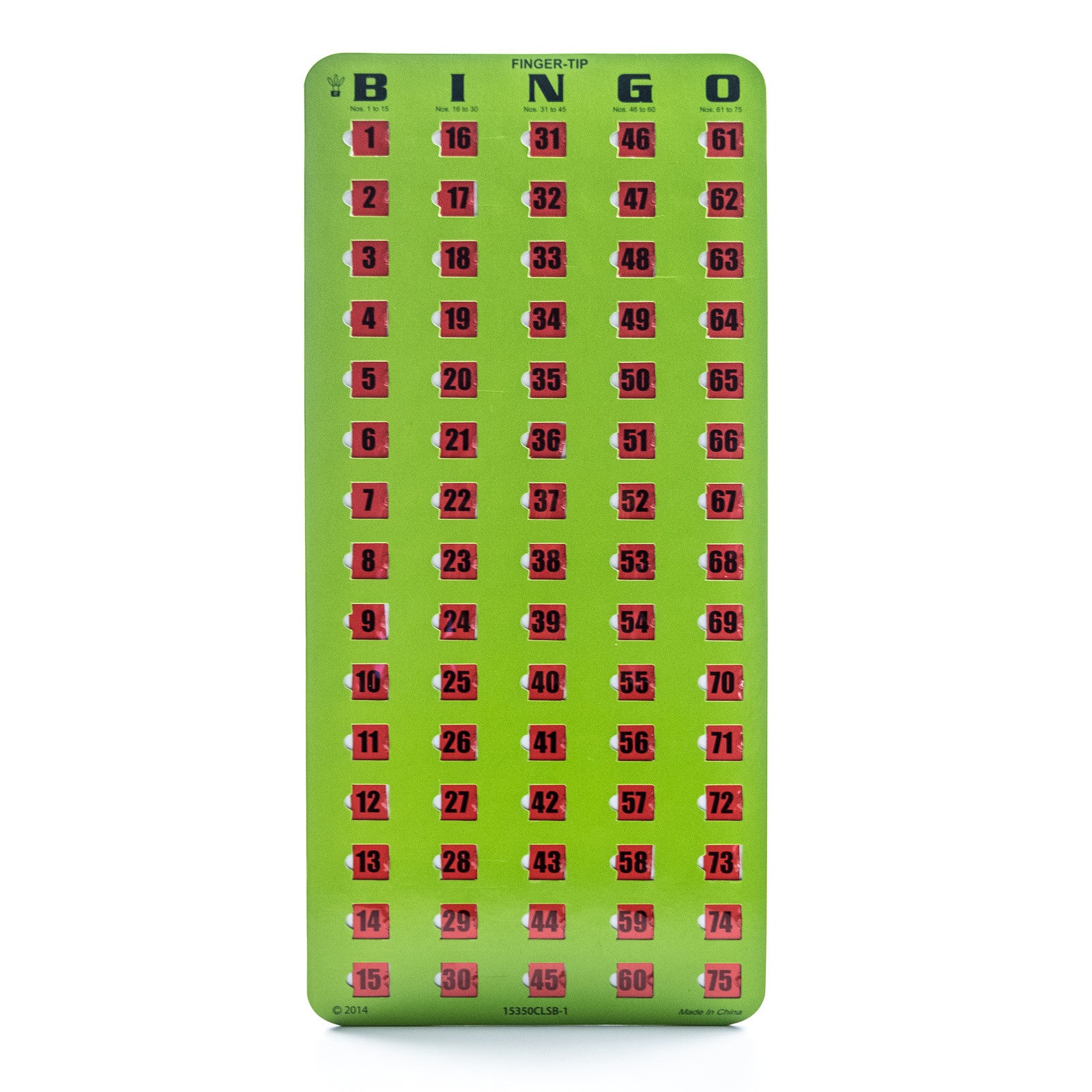 Masterboard Green Bingo Slide Card