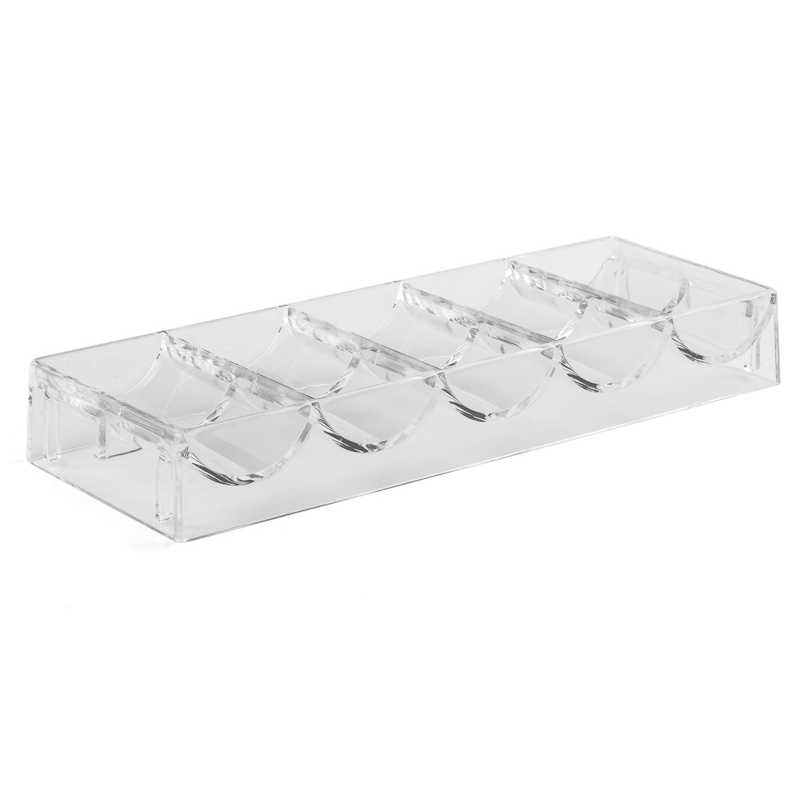 Clear Acrylic Poker Chip Rack (5 Row / 100 Chip) | Casino Supply