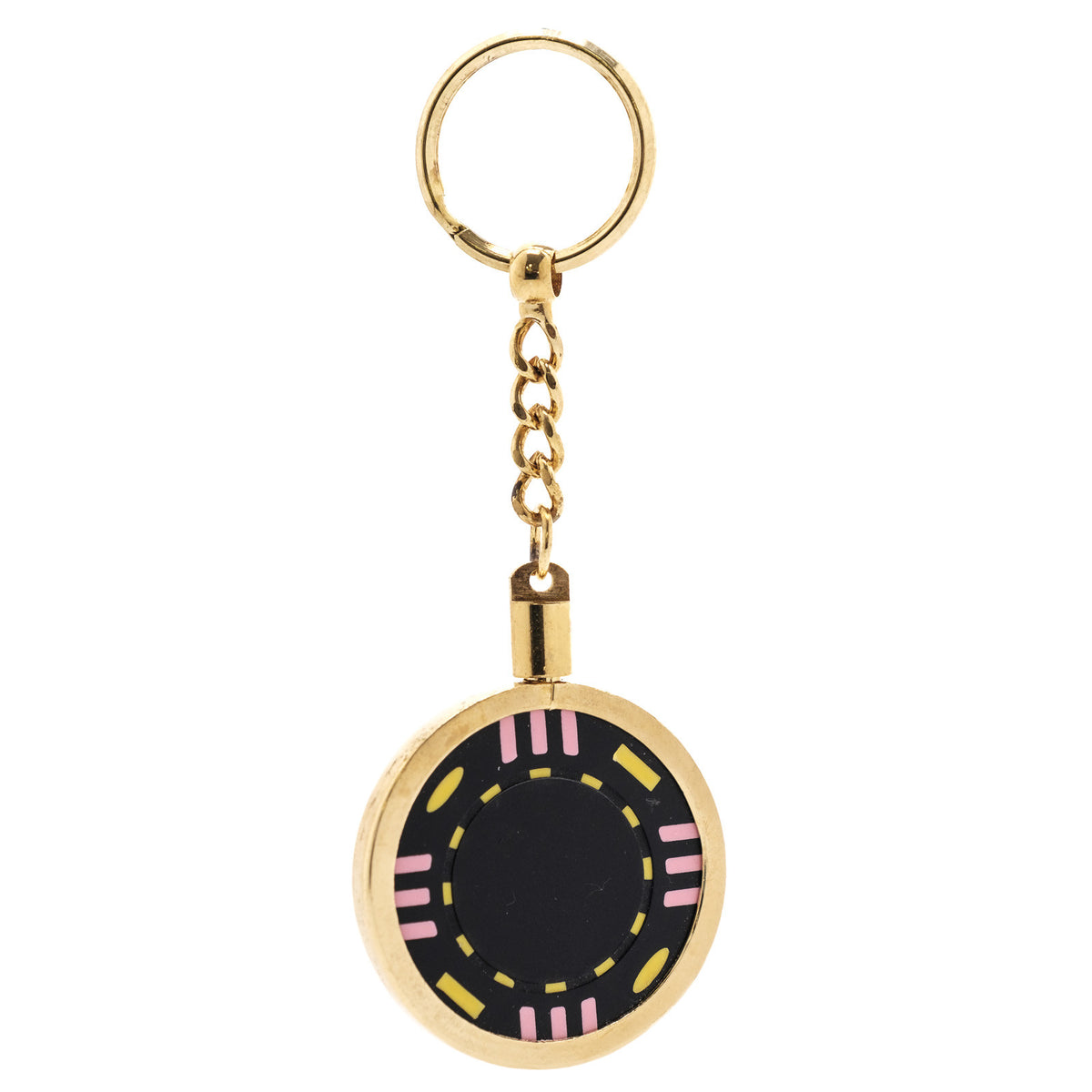 Gold Plated Poker Chip Key Ring Holder