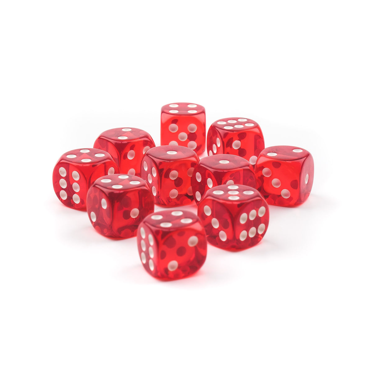 Economy Transparent Dice - 16mm - 10 Pack - Choose Colors