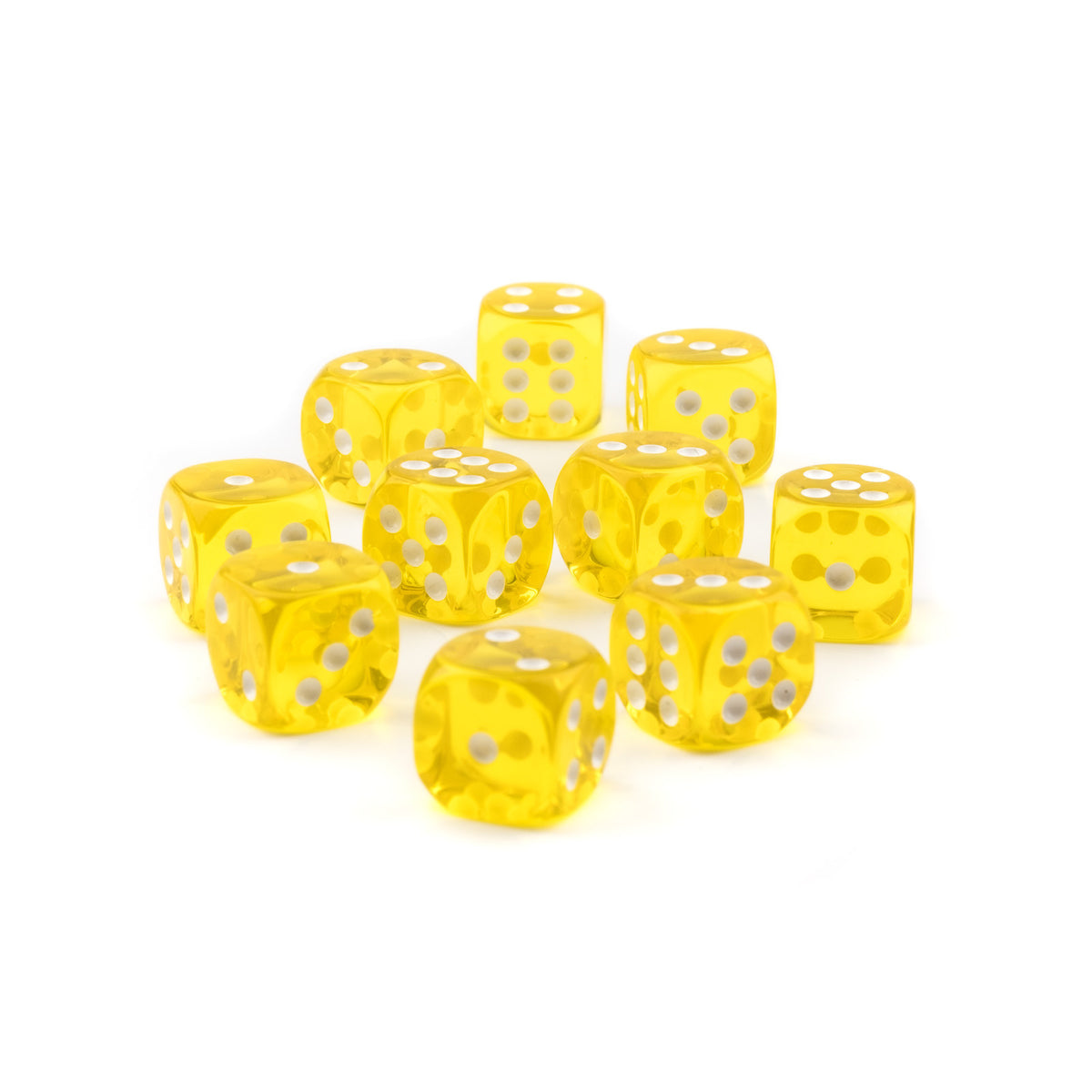 Economy Transparent Dice - 16mm - 10 Pack - Choose Colors