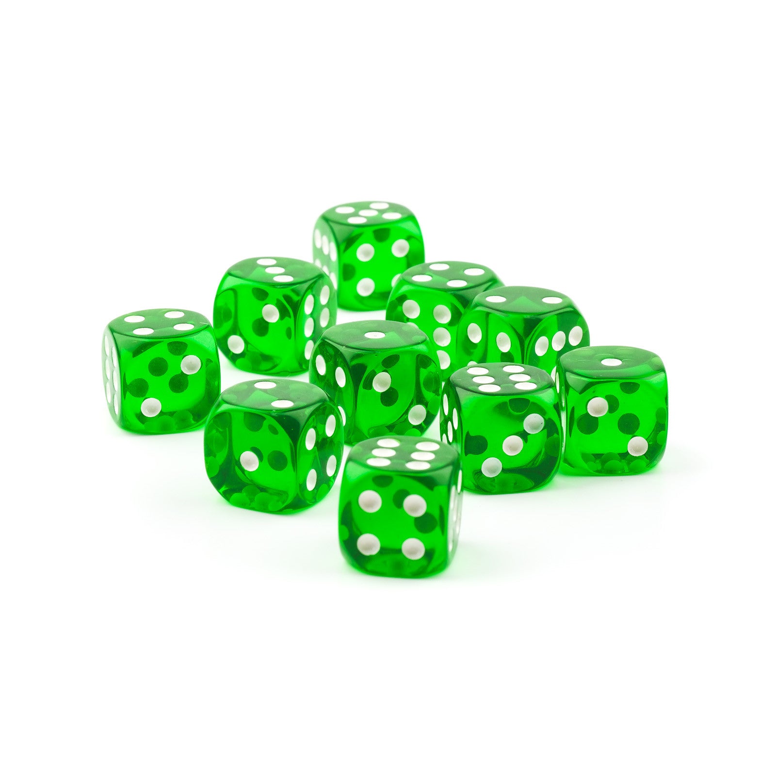 Economy Transparent Dice - 16mm - 10 Pack - Choose Colors