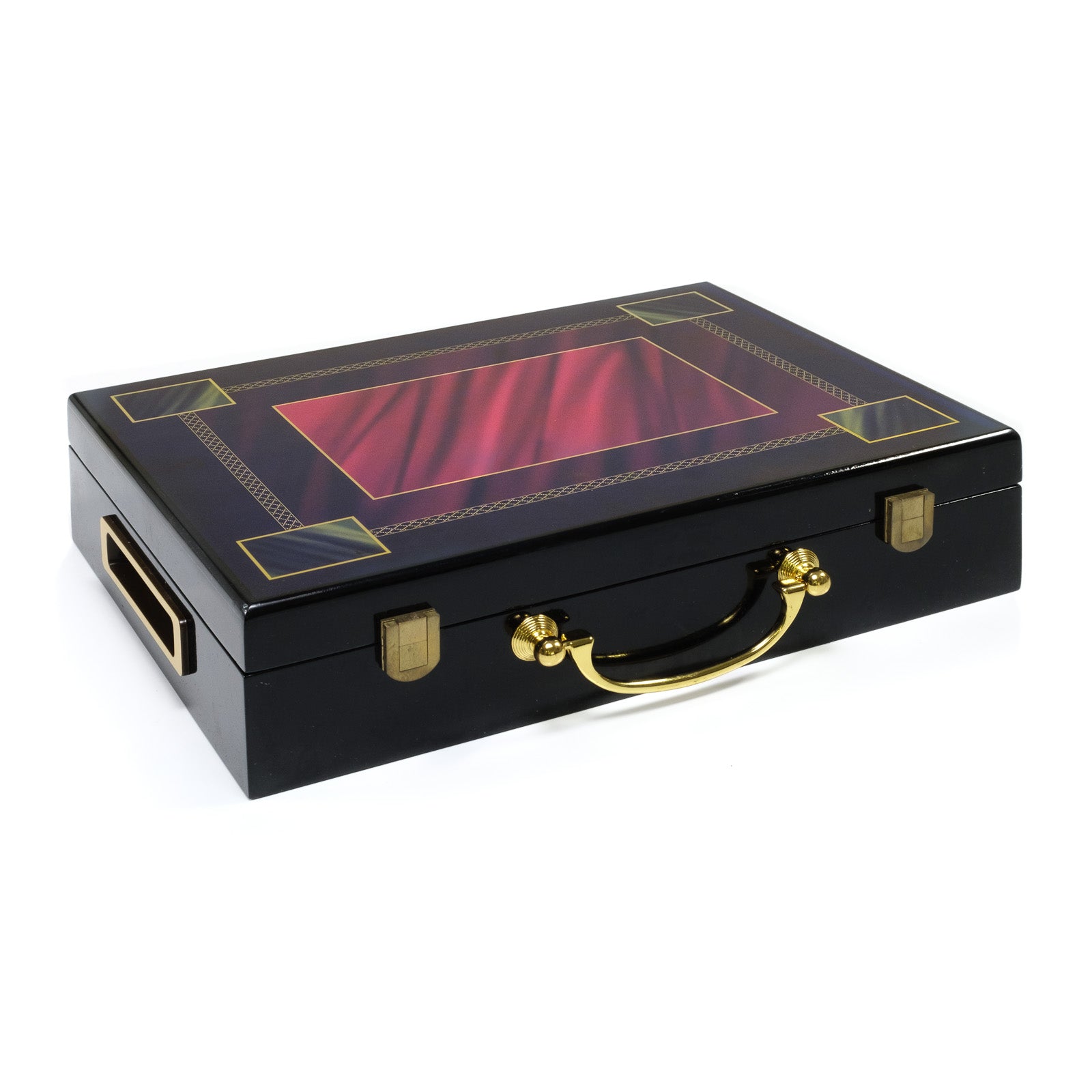 Hi-Gloss Wooden 300 Chip Poker Case