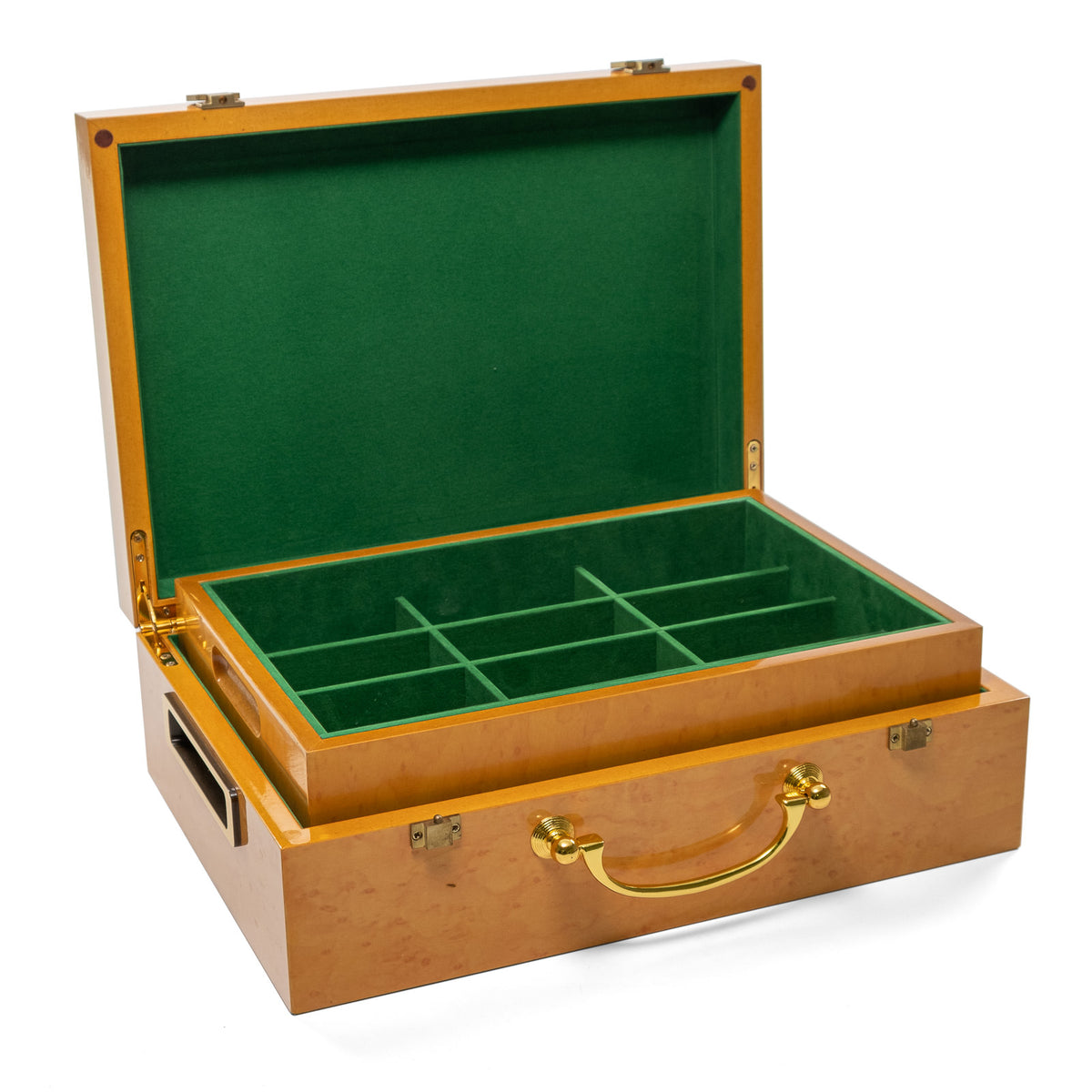 Hi-Gloss Design Poker Chip Case (Light Wood)