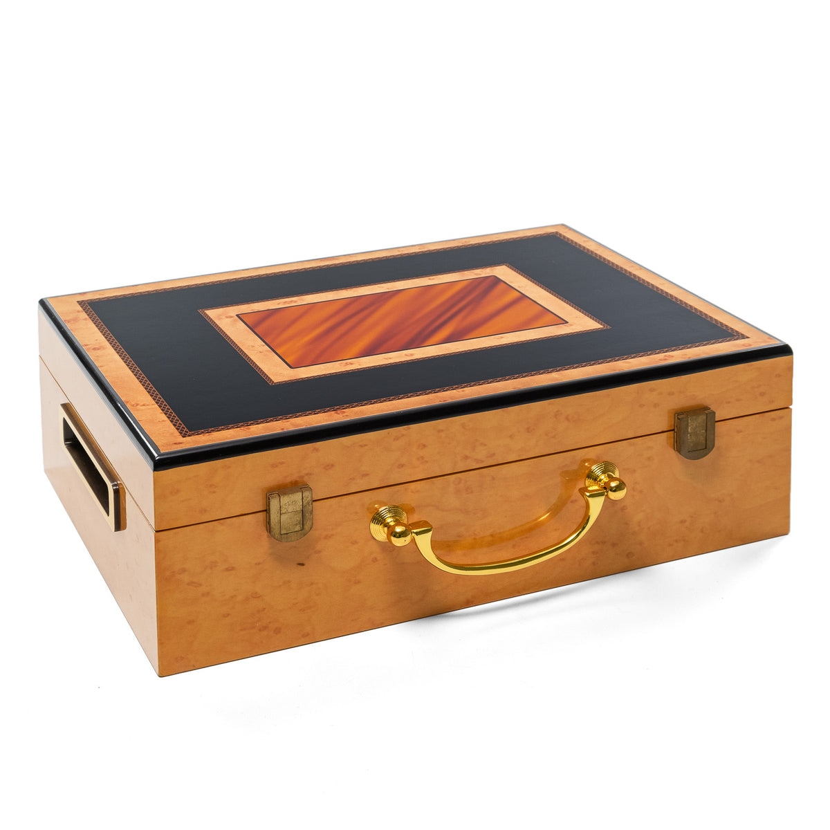 Hi-Gloss Design Poker Chip Case (Light Wood)