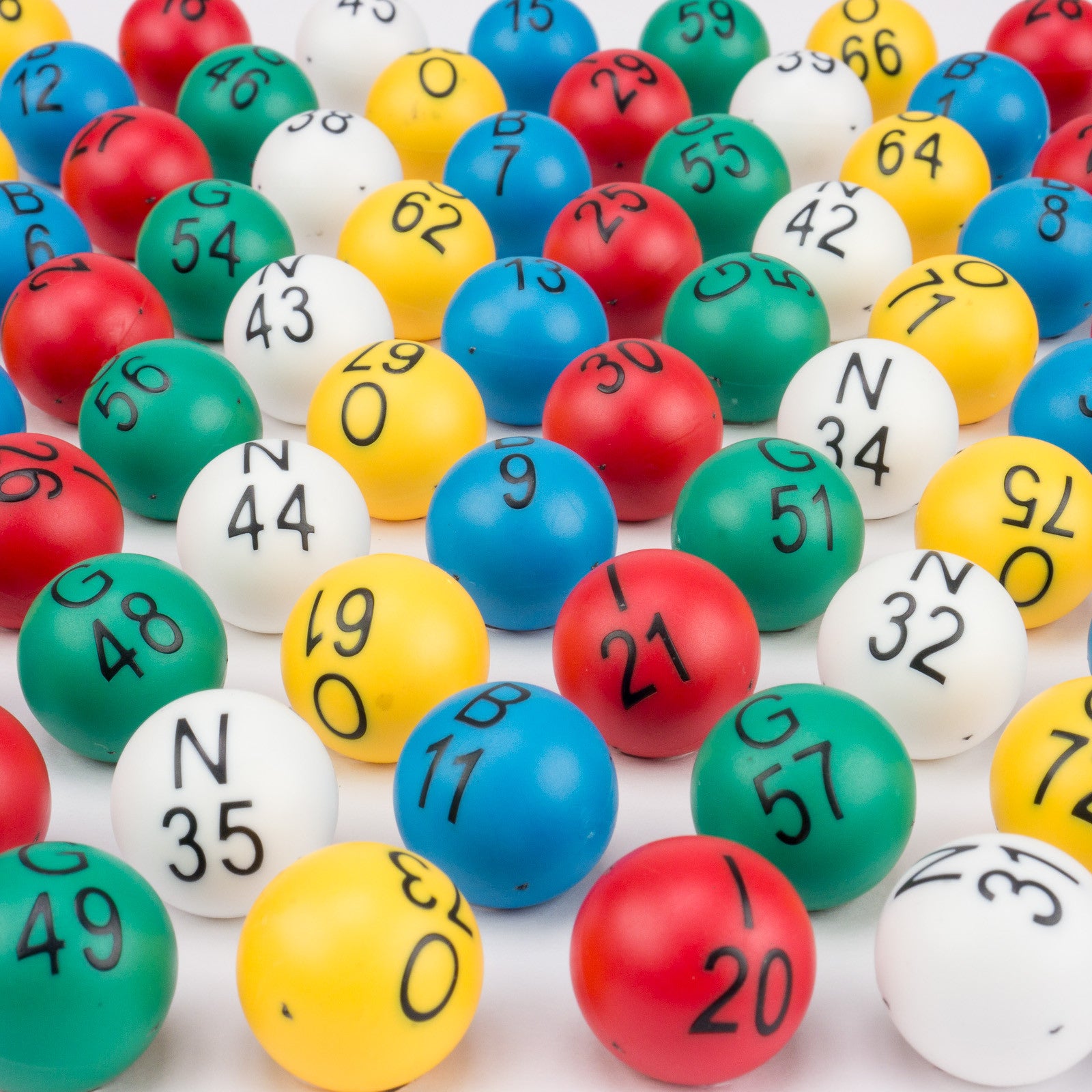 Senior Friendly Easy Read Bingo Balls - 7/8 inch - Casino Supply - 1