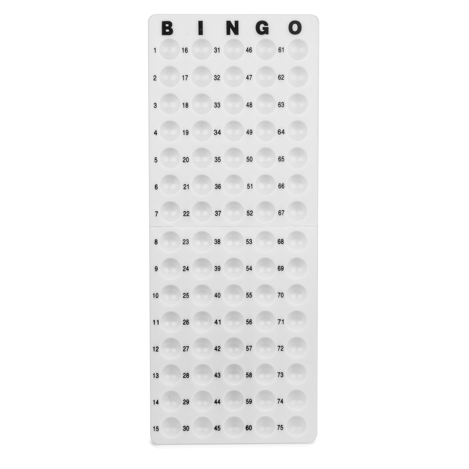 Bingo Plastic Masterboard for Small 7/8 inch Balls - Casino Supply - 1