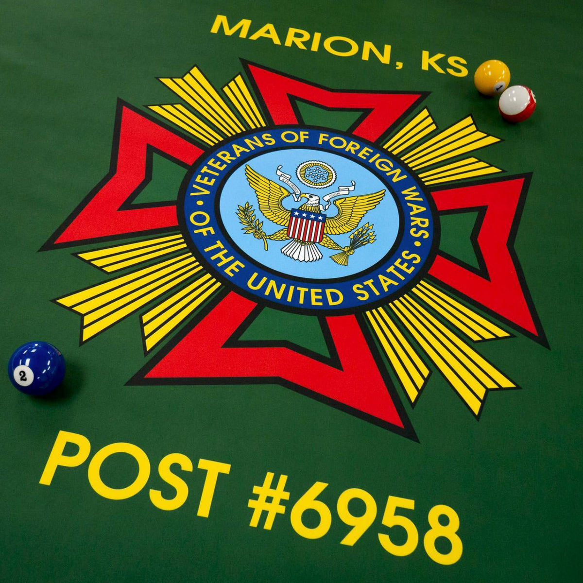 Custom Pool Table Felt With Matching Rails