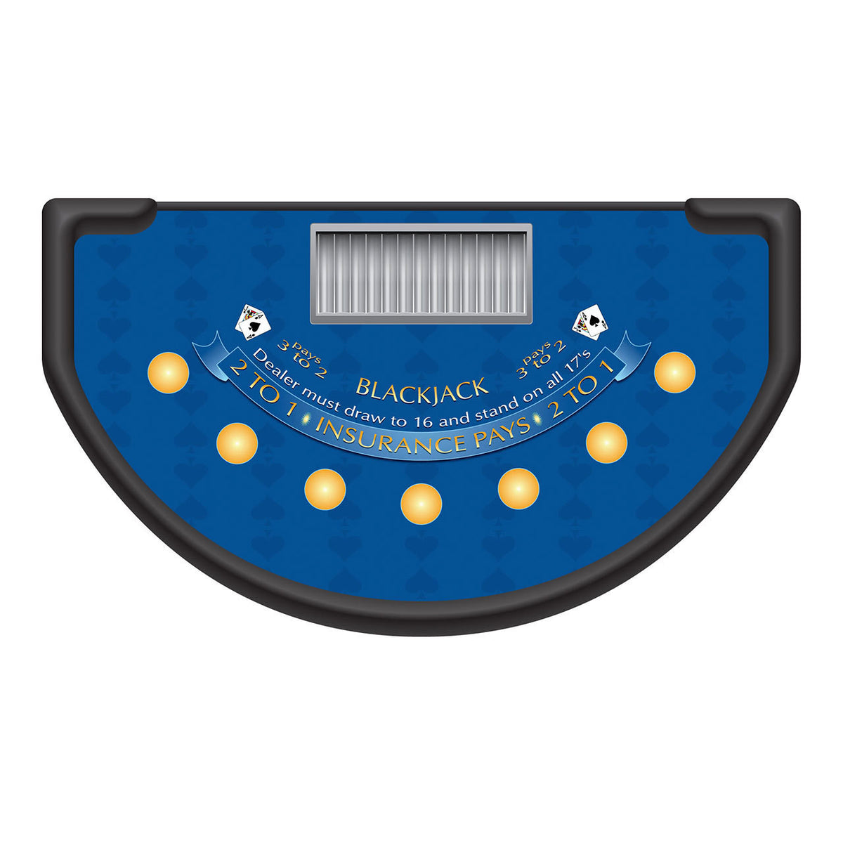 Spade Design Blackjack Layout - BLUE - Casino Supply - 1