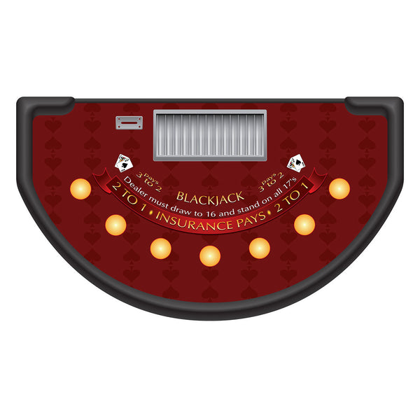 Spade Design Blackjack Layout BURGUNDY Casino Supply