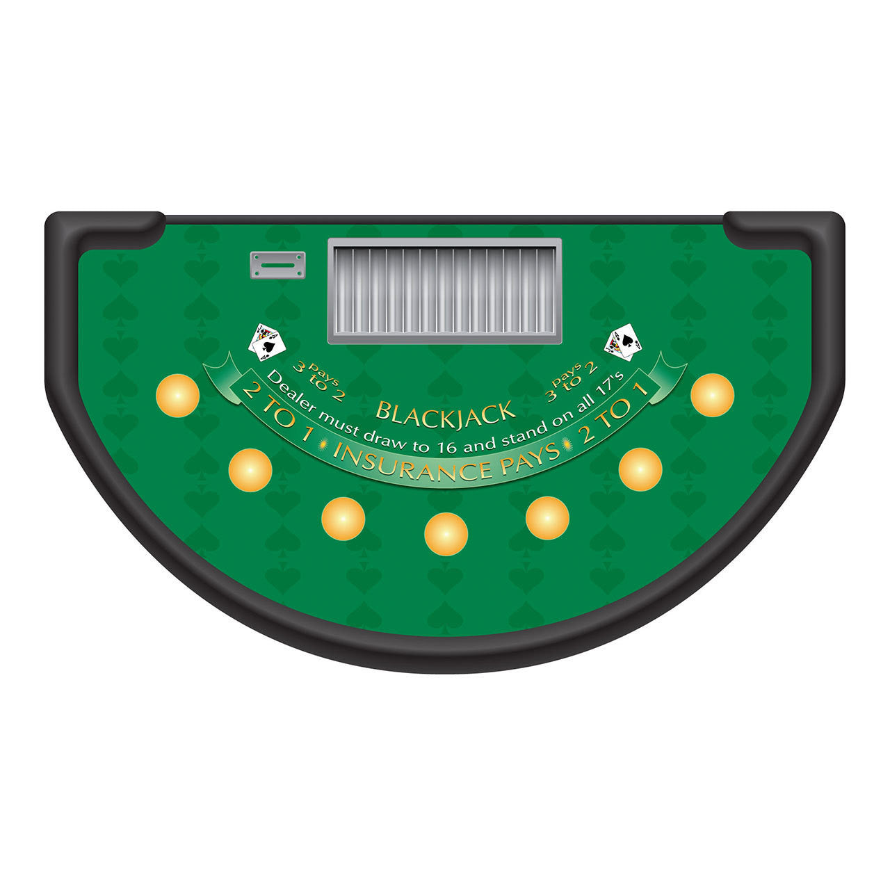 Spade Design Blackjack Layout - GREEN | Casino Supply