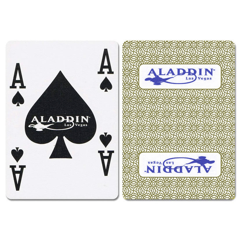 Aladdin New Uncancelled Casino Playing Cards - Gold