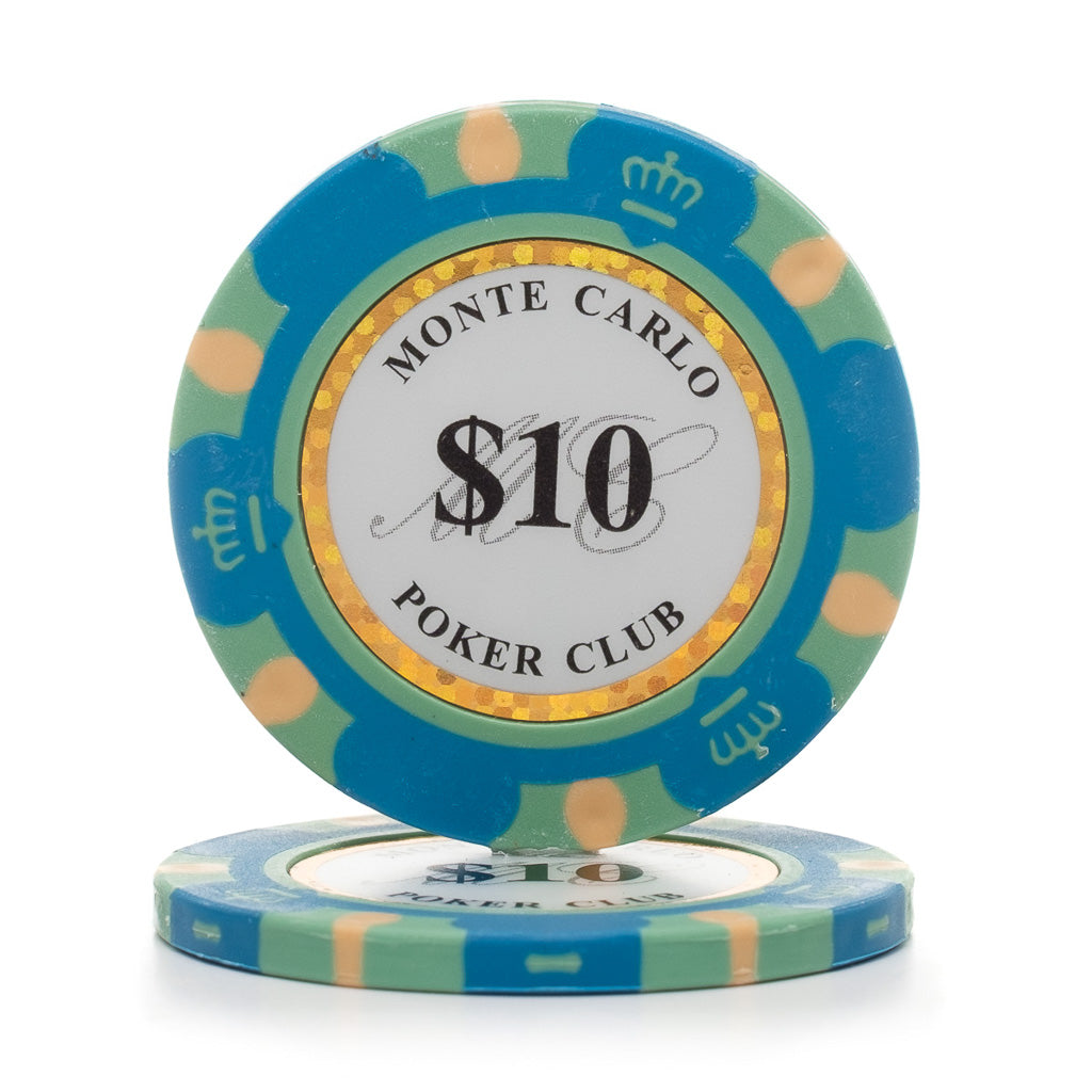 Monte Carlo 12.5g 3 Tone Holographic Poker Chips (25/Pkg)