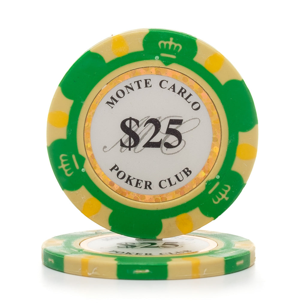 Monte Carlo 12.5g 3 Tone Holographic Poker Chips (25/Pkg)
