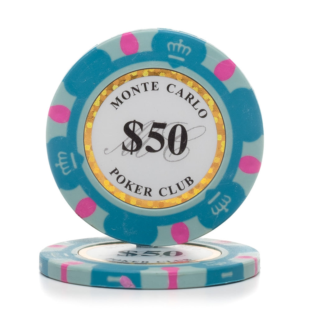 Monte Carlo 12.5g 3 Tone Holographic Poker Chips (25/Pkg)