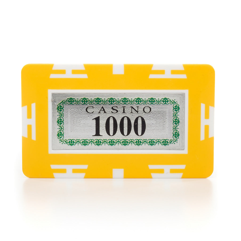 European Style Rectangular 32g Holographic Poker Plaques (each)